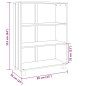vidaXL Bücherschrank HAMAR Honigbraun 85x35x112 cm Massivholz Kiefer vidaXL Bücherschrank HAMAR Honigbraun 85x35x112 cm Massivholz Kiefer