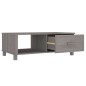Couchtisch HAMAR Hellgrau 100x55x35 cm Massivholz Kiefer Couchtisch HAMAR Hellgrau 100x55x35 cm Massivholz Kiefer