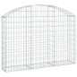 Gabione mit Hochbogen 150x30x100/120 cm Verzinktes Eisen Gabione mit Hochbogen 150x30x100/120 cm Verzinktes Eisen