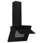 Dunstabzugshaube 60 cm Edelstahl und Hartglas Schwarz Dunstabzugshaube 60 cm Edelstahl und Hartglas Schwarz