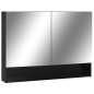 LED-Spiegelschrank fürs Bad Schwarz 80x15x60 cm MDF LED-Spiegelschrank fürs Bad Schwarz 80x15x60 cm MDF