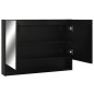 LED-Spiegelschrank fürs Bad Schwarz 80x15x60 cm MDF LED-Spiegelschrank fürs Bad Schwarz 80x15x60 cm MDF