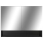 LED-Spiegelschrank fürs Bad Schwarz 80x15x60 cm MDF LED-Spiegelschrank fürs Bad Schwarz 80x15x60 cm MDF