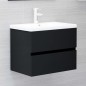 Waschbeckenunterschrank Schwarz 60x38,5x45 cm Holzwerkstoff Waschbeckenunterschrank Schwarz 60x38,5x45 cm Holzwerkstoff