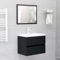 Waschbeckenunterschrank Schwarz 60x38,5x45 cm Holzwerkstoff Waschbeckenunterschrank Schwarz 60x38,5x45 cm Holzwerkstoff
