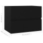Waschbeckenunterschrank Schwarz 60x38,5x45 cm Holzwerkstoff Waschbeckenunterschrank Schwarz 60x38,5x45 cm Holzwerkstoff