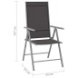 vidaXL Gartenstühle Klappbar 6 Stk. Textilene Schwarz vidaXL Gartenstühle Klappbar 6 Stk. Textilene Schwarz