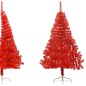 Künstlicher Halb-Weihnachtsbaum mit Ständer Rot 120 cm PVC Künstlicher Halb-Weihnachtsbaum mit Ständer Rot 120 cm PVC