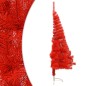 Künstlicher Halb-Weihnachtsbaum mit Ständer Rot 120 cm PVC Künstlicher Halb-Weihnachtsbaum mit Ständer Rot 120 cm PVC