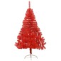 Künstlicher Halb-Weihnachtsbaum mit Ständer Rot 120 cm PVC Künstlicher Halb-Weihnachtsbaum mit Ständer Rot 120 cm PVC