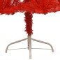 Künstlicher Halb-Weihnachtsbaum mit Ständer Rot 120 cm PVC Künstlicher Halb-Weihnachtsbaum mit Ständer Rot 120 cm PVC