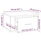 Wand-Nachttische 2 Stk. Hochglanz-Weiß 50x36x25 cm Wand-Nachttische 2 Stk. Hochglanz-Weiß 50x36x25 cm