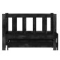 Tagesbett Ausziehbar Schwarz Kiefer Massivholz 2x(90x200) cm Tagesbett Ausziehbar Schwarz Kiefer Massivholz 2x(90x200) cm