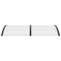 Türvordach Schwarz und Transparent 200×80 cm PC Türvordach Schwarz und Transparent 200×80 cm PC