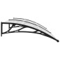 Türvordach Schwarz und Transparent 200×80 cm PC Türvordach Schwarz und Transparent 200×80 cm PC