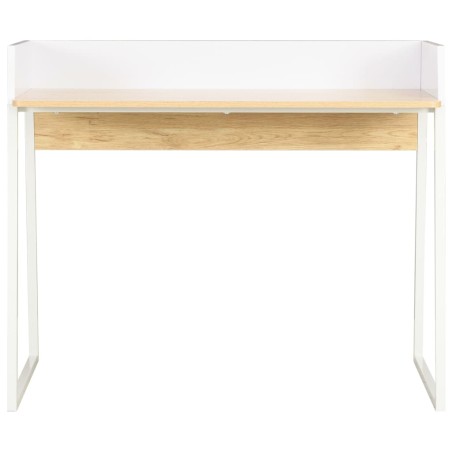 Schreibtisch Weiß und Eiche 90x60x88 cm