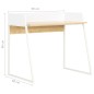 Schreibtisch Weiß und Eiche 90x60x88 cm Schreibtisch Weiß und Eiche 90x60x88 cm