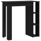 Bartisch mit Regal Schwarz 102x50x103,5 cm Holzwerkstoff Bartisch mit Regal Schwarz 102x50x103,5 cm Holzwerkstoff