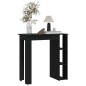 Bartisch mit Regal Schwarz 102x50x103,5 cm Holzwerkstoff Bartisch mit Regal Schwarz 102x50x103,5 cm Holzwerkstoff