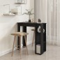 Bartisch mit Regal Schwarz 102x50x103,5 cm Holzwerkstoff Bartisch mit Regal Schwarz 102x50x103,5 cm Holzwerkstoff