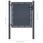 Gartentor Stahl 100×100 cm Anthrazit Gartentor Stahl 100×100 cm Anthrazit