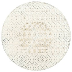 vidaXL Bistrotisch Vintage-Stil Rund Metall 40 x 70 cm Weiß