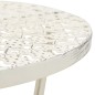 vidaXL Bistrotisch Vintage-Stil Rund Metall 40 x 70 cm Weiß vidaXL Bistrotisch Vintage-Stil Rund Metall 40 x 70 cm Weiß