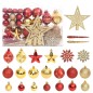 108-tlg. Weihnachtskugel-Set Golden und Rot 108-tlg. Weihnachtskugel-Set Golden und Rot