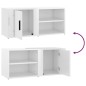 vidaXL TV-Schränke 2 Stk. Hochglanz-Weiß 80x31,5x36 cm Holzwerkstoff vidaXL TV-Schränke 2 Stk. Hochglanz-Weiß 80x31,5x36 cm Holzwerkstoff