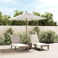 Sonnenschirm mit Holzmast Sandfarben 198x198x231 cm