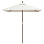 Sonnenschirm mit Holzmast Sandfarben 198x198x231 cm Sonnenschirm mit Holzmast Sandfarben 198x198x231 cm
