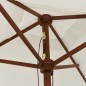 Sonnenschirm mit Holzmast Sandfarben 198x198x231 cm Sonnenschirm mit Holzmast Sandfarben 198x198x231 cm