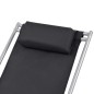 Liegestühle 2 Stk. Stahl Schwarz Liegestühle 2 Stk. Stahl Schwarz