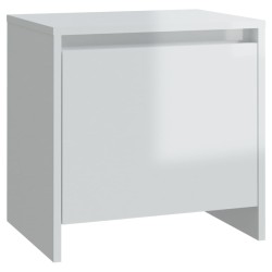 vidaXL Nachttisch Hochglanz-Weiß 45x34x44,5 cm Holzwerkstoff