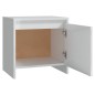 vidaXL Nachttisch Hochglanz-Weiß 45x34x44,5 cm Holzwerkstoff vidaXL Nachttisch Hochglanz-Weiß 45x34x44,5 cm Holzwerkstoff