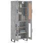 Highboard Betongrau 69,5x34x180 cm Holzwerkstoff Highboard Betongrau 69,5x34x180 cm Holzwerkstoff