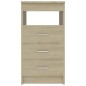 vidaXL Sideboard mit Schubladen Sonoma-Eiche 40x50x76 cm Holzwerkstoff
