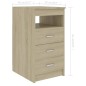 vidaXL Sideboard mit Schubladen Sonoma-Eiche 40x50x76 cm Holzwerkstoff