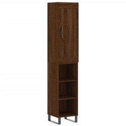 Highboard Braun Eichen-Optik 34,5x34x180 cm Holzwerkstoff