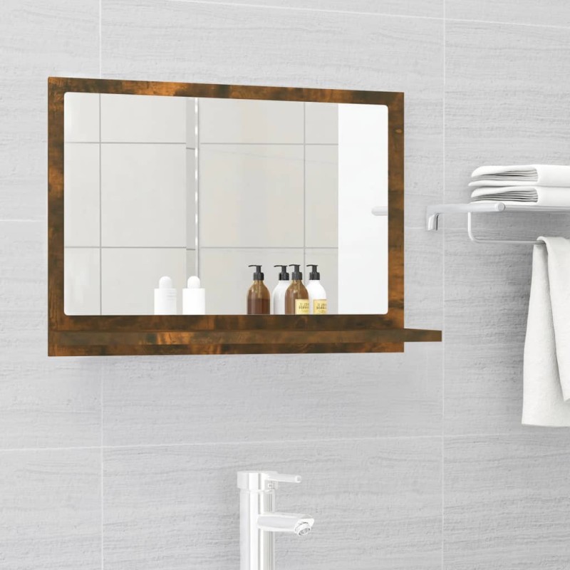 vidaXL Badspiegel Räuchereiche 60x10,5x37 cm Holzwerkstoff vidaXL Badspiegel Räuchereiche 60x10,5x37 cm Holzwerkstoff