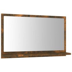 vidaXL Badspiegel Räuchereiche 60x10,5x37 cm Holzwerkstoff