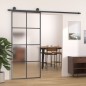Schiebetür Aluminium und ESG Glas 90x205 cm Schwarz Schiebetür Aluminium und ESG Glas 90x205 cm Schwarz