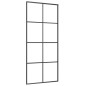 Schiebetür Aluminium und ESG Glas 90x205 cm Schwarz Schiebetür Aluminium und ESG Glas 90x205 cm Schwarz