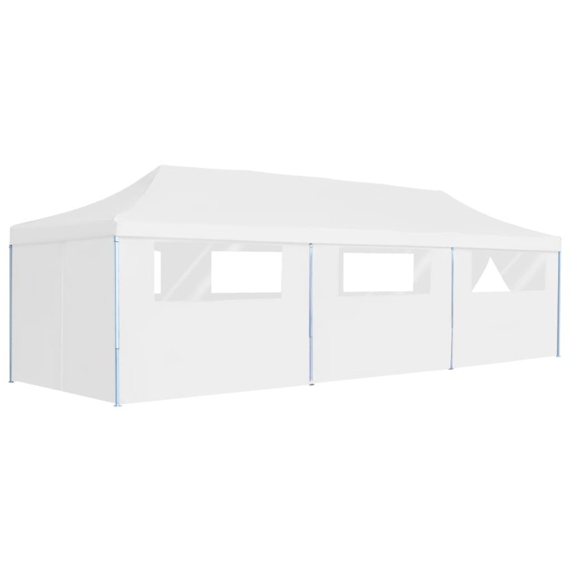Pop-Up Partyzelt Faltbar mit 8 Seitenwänden 3x9 m Weiß Pop-Up Partyzelt Faltbar mit 8 Seitenwänden 3x9 m Weiß