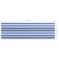 Balkon-Sichtschutz Weiß und Blau 120x400 cm Oxford-Gewebe Balkon-Sichtschutz Weiß und Blau 120x400 cm Oxford-Gewebe