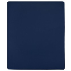 Spannbettlaken Jersey Marineblau 140x200 cm Baumwolle