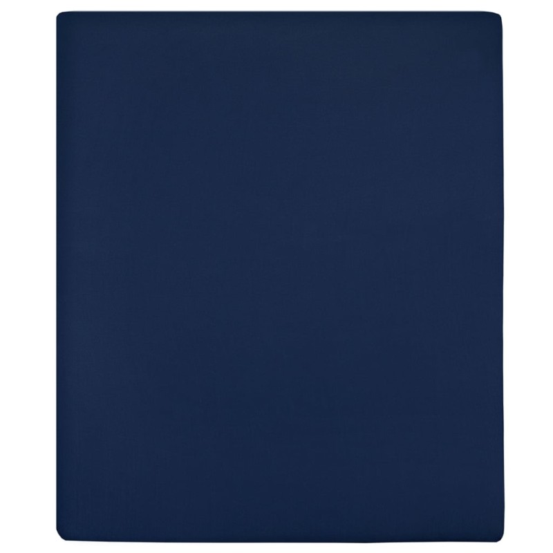 Spannbettlaken Jersey Marineblau 140x200 cm Baumwolle Spannbettlaken Jersey Marineblau 140x200 cm Baumwolle