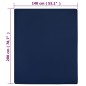 Spannbettlaken Jersey Marineblau 140x200 cm Baumwolle Spannbettlaken Jersey Marineblau 140x200 cm Baumwolle