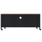 TV-Schrank Schwarz 110x30x43 cm Eisen und Massivholz Tanne TV-Schrank Schwarz 110x30x43 cm Eisen und Massivholz Tanne