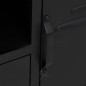 TV-Schrank Schwarz 110x30x43 cm Eisen und Massivholz Tanne TV-Schrank Schwarz 110x30x43 cm Eisen und Massivholz Tanne